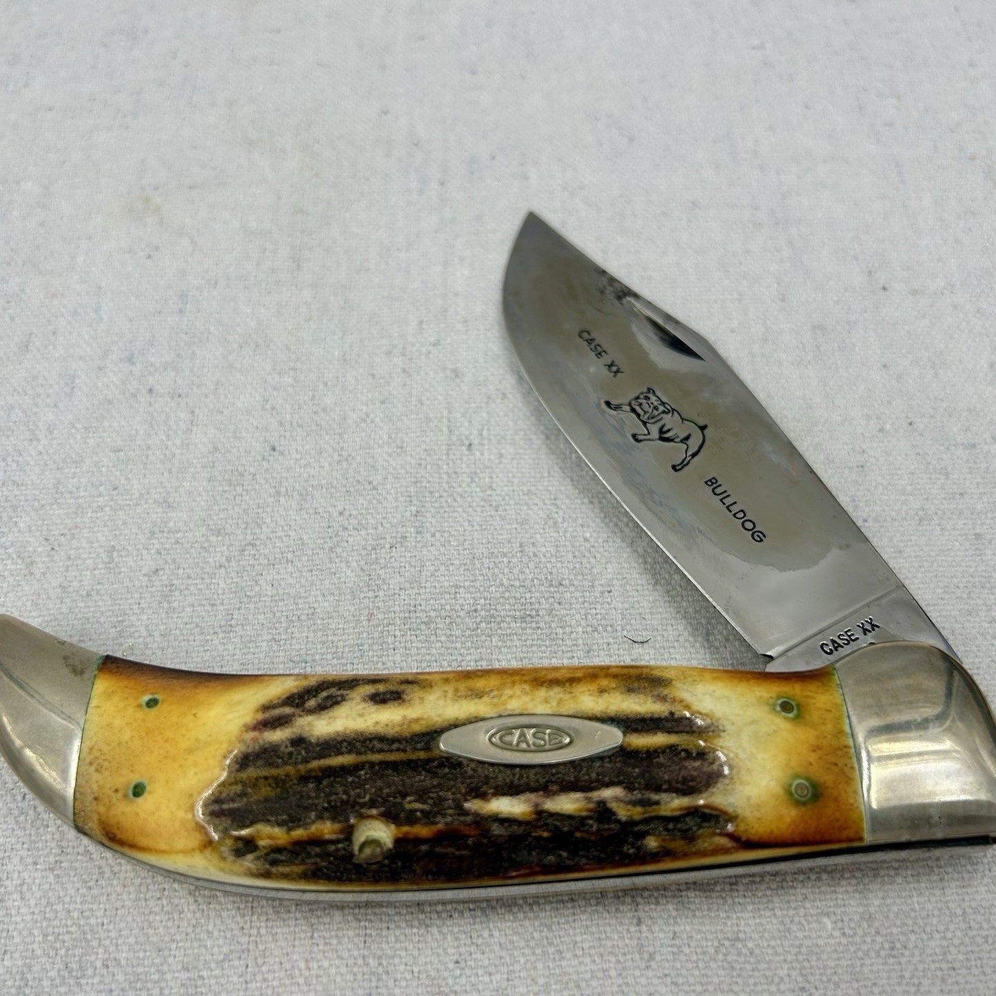 CASE XX 1965-1969 GENUINE STAG JUMBO BULLDOG CLASP KNIFE 5172 USA (33941)