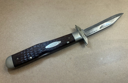 1975 Case Cheetah 5 Dot 6111 1/2L Jigged Bone Handle