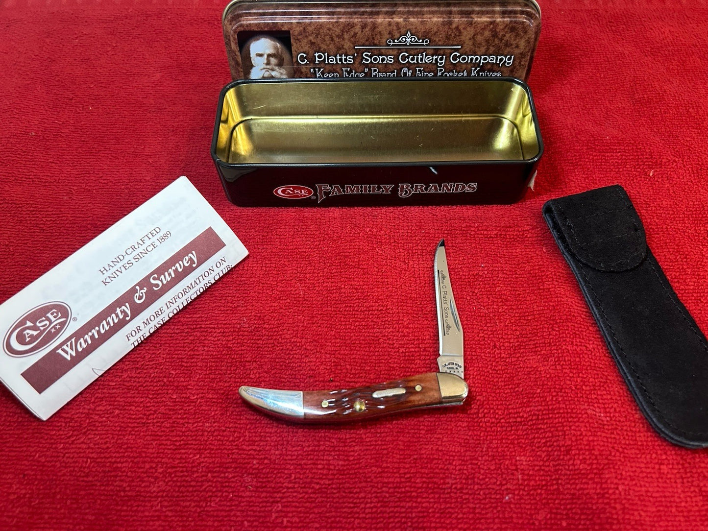 2005 CASE Family Brands, Walnut Bone, First run and C Platt Bros on blade