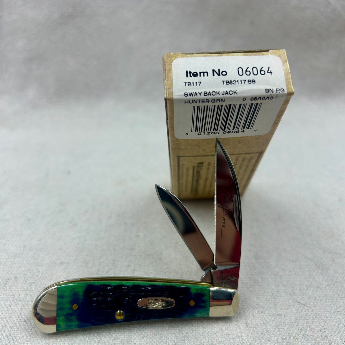 Case XX Sway Back Jack - 2010 Hunter Green Rogers Jigged Bone w COA