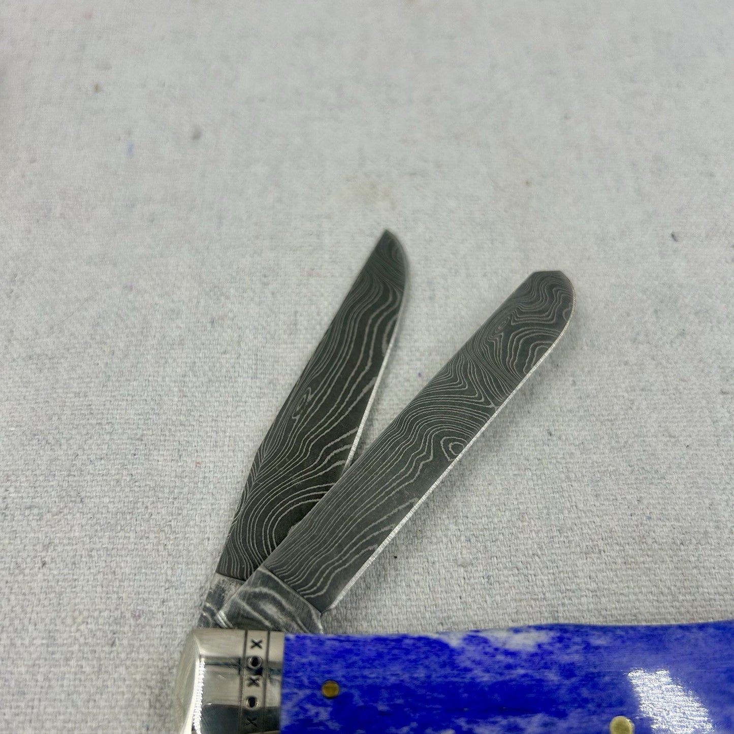 Case Trapper 2011 - Smooth Ultra Violet Bone Damascus - Orig Box - Very Rare 🔥