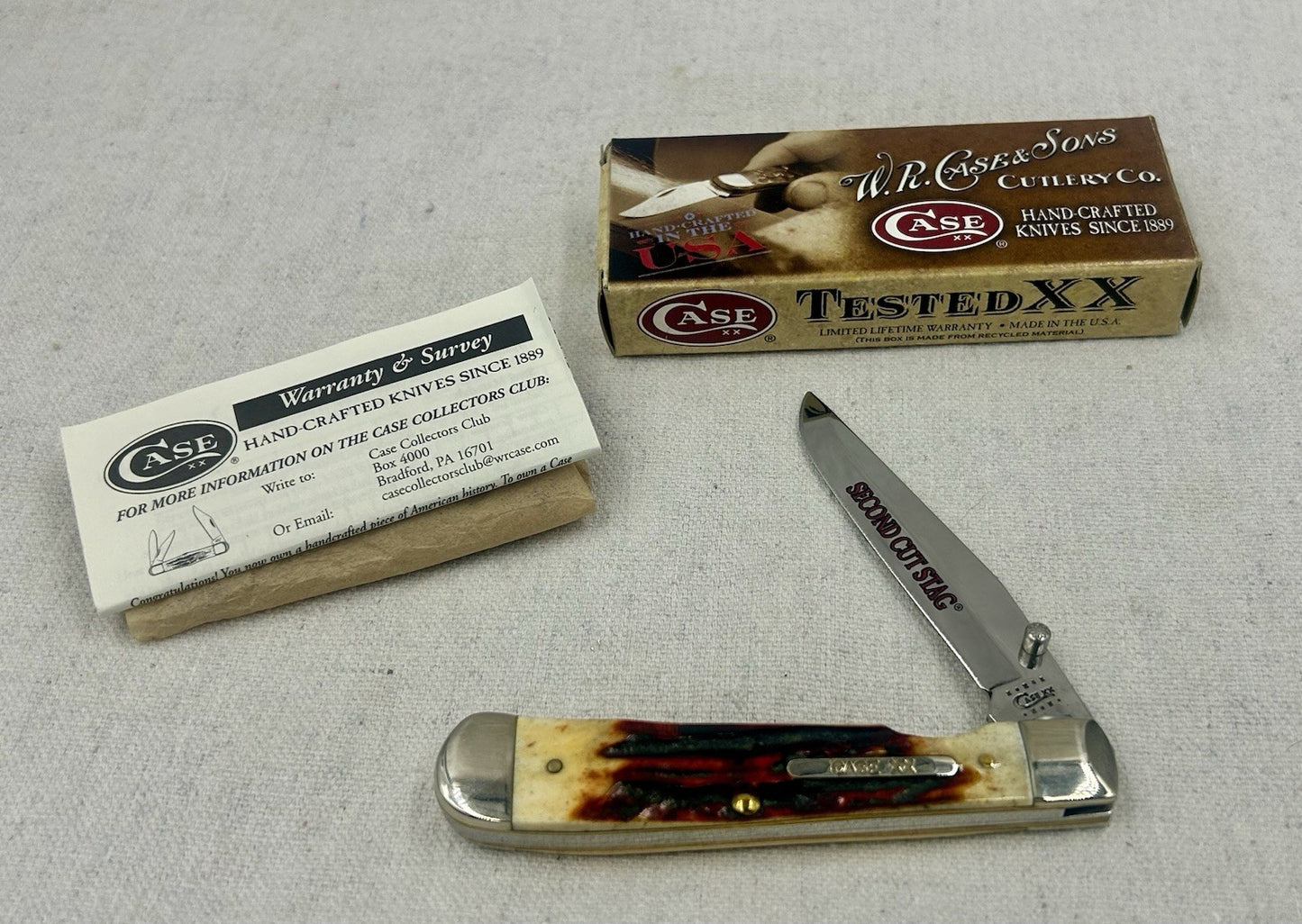 2010 Case Trapperlock - Red Stag - Second Cut - W Original Box And Papers