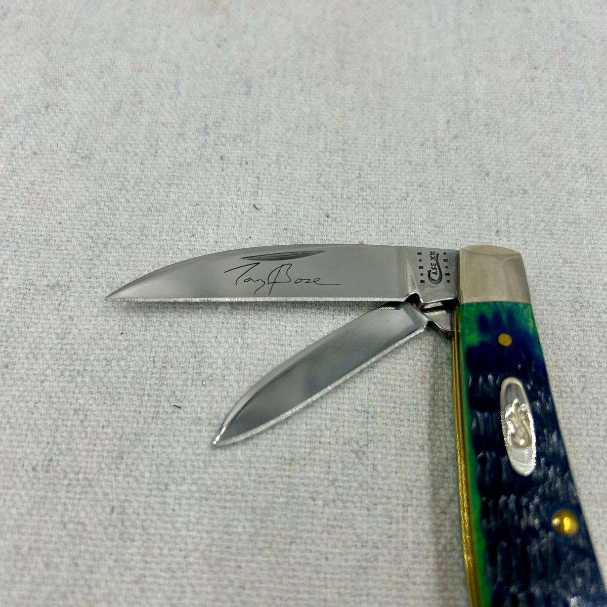 Case XX Sway Back Jack - 2010 Hunter Green Rogers Jigged Bone w COA