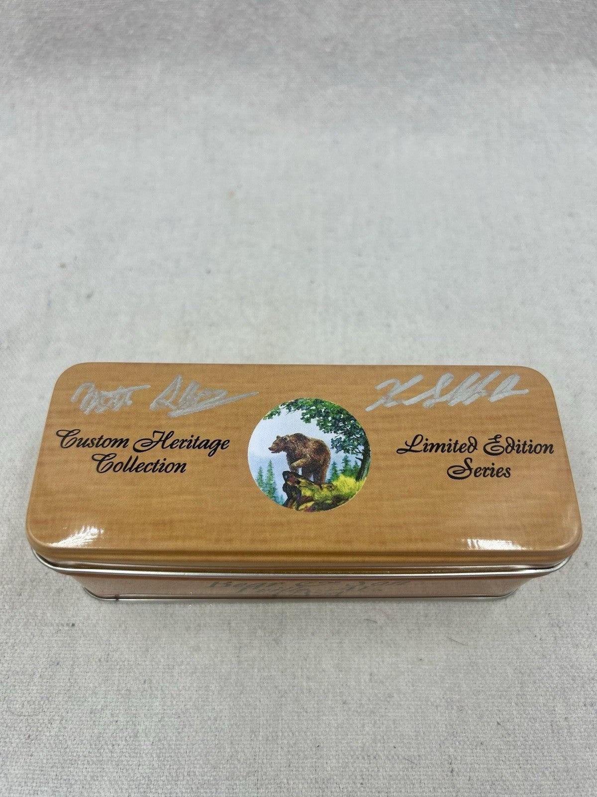 1 Of 50 Bear and Sons Damascus Sm Toothpick - Mother of Pearl SN024 - Signed Tin
