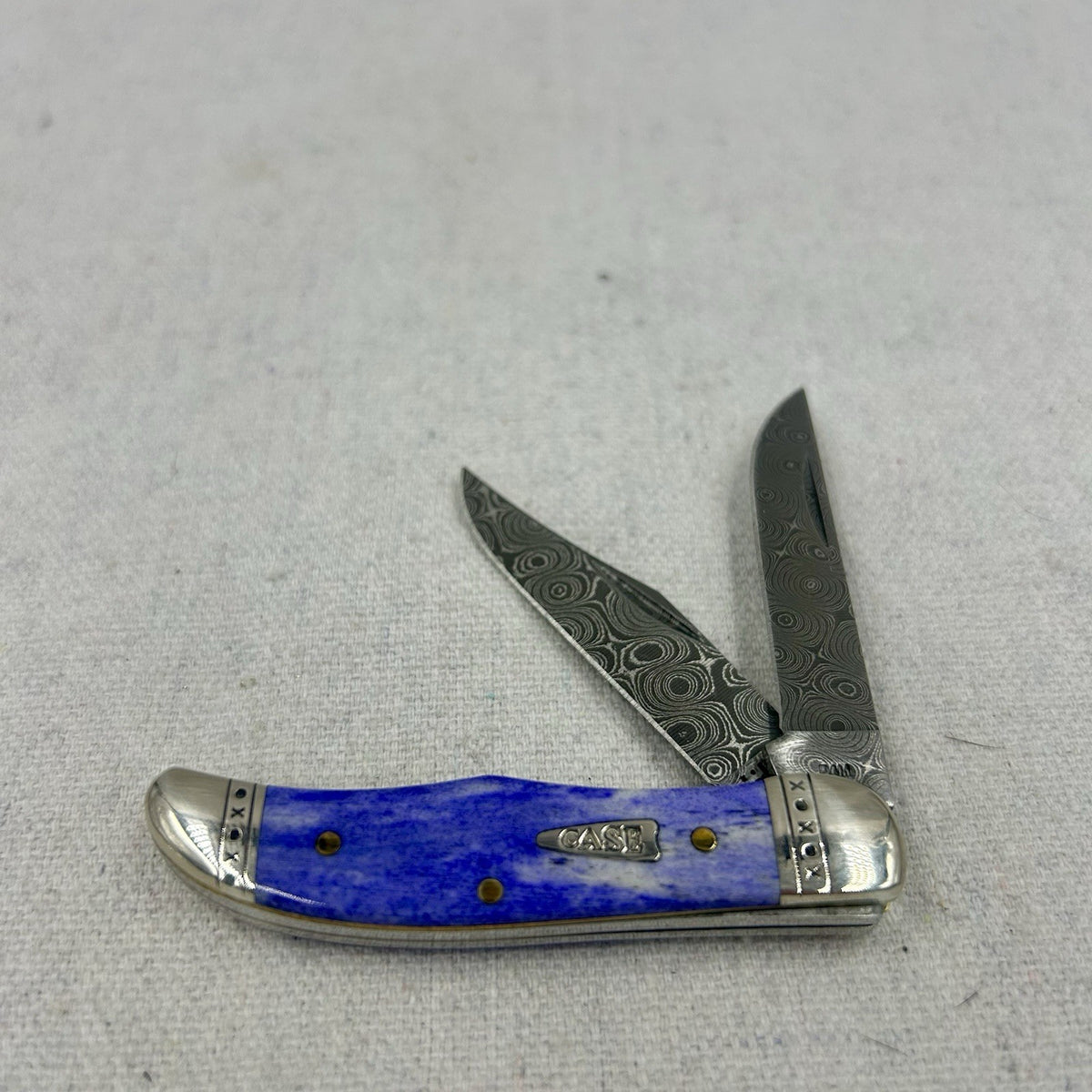 Case Pocket Hunter 2011 - Smooth Ultra Violet Bone Damascus - Orig Box -Rare 🔥