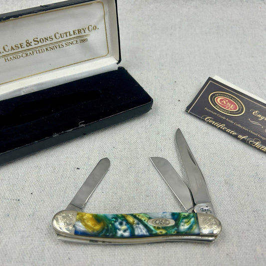Case Stockman Engraved Bolster Series - Abalone Corelon - Limited Edition