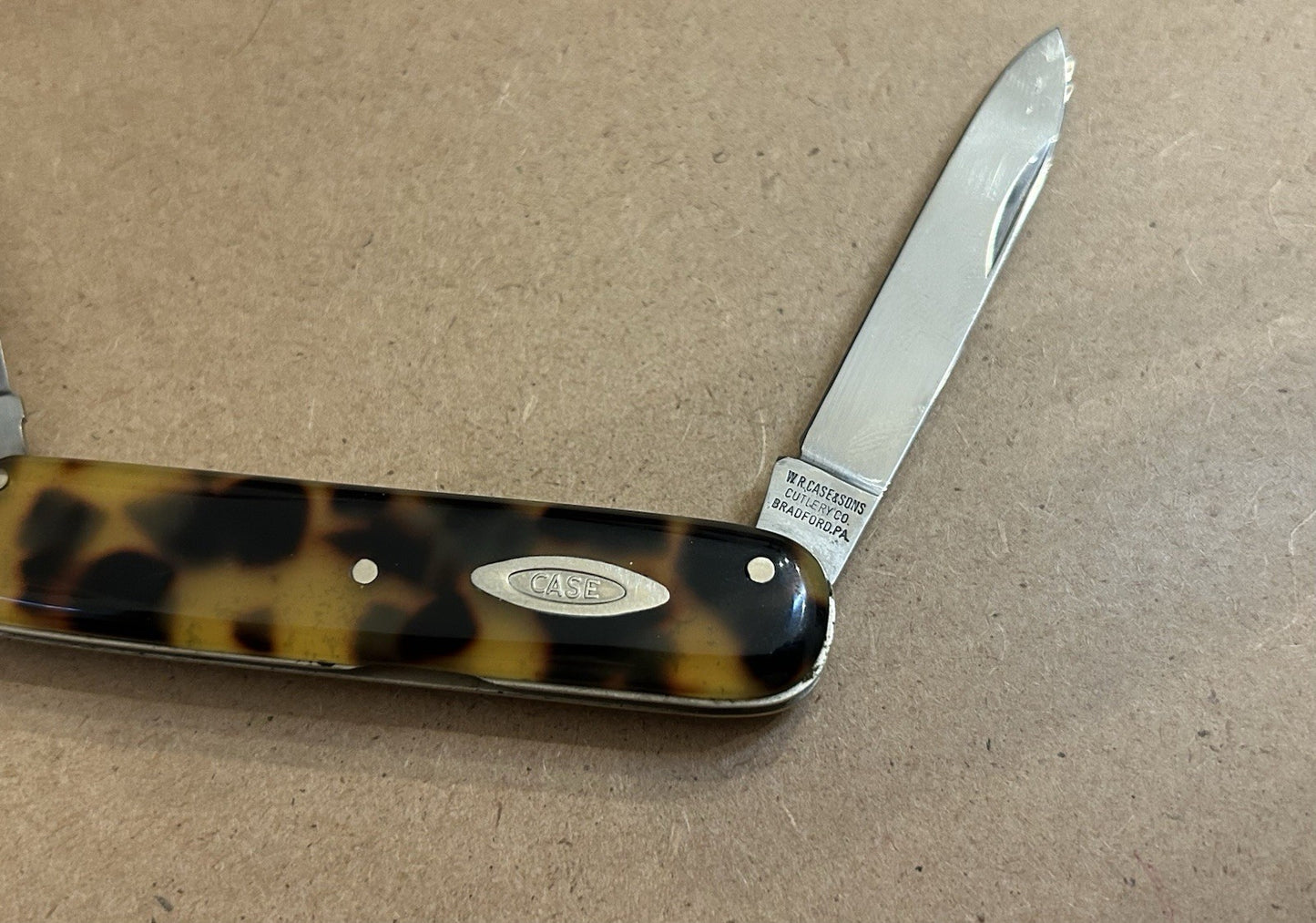 CASE Solingen Germany Imitation Turtle Shell Knife Unused vtg - 73089 -VERY RARE