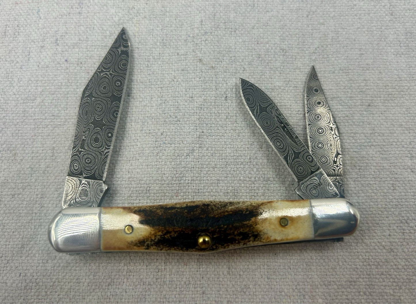 2009 Case Stag Damascus Whittler 3-1/2" Closed (5383WH DAM)