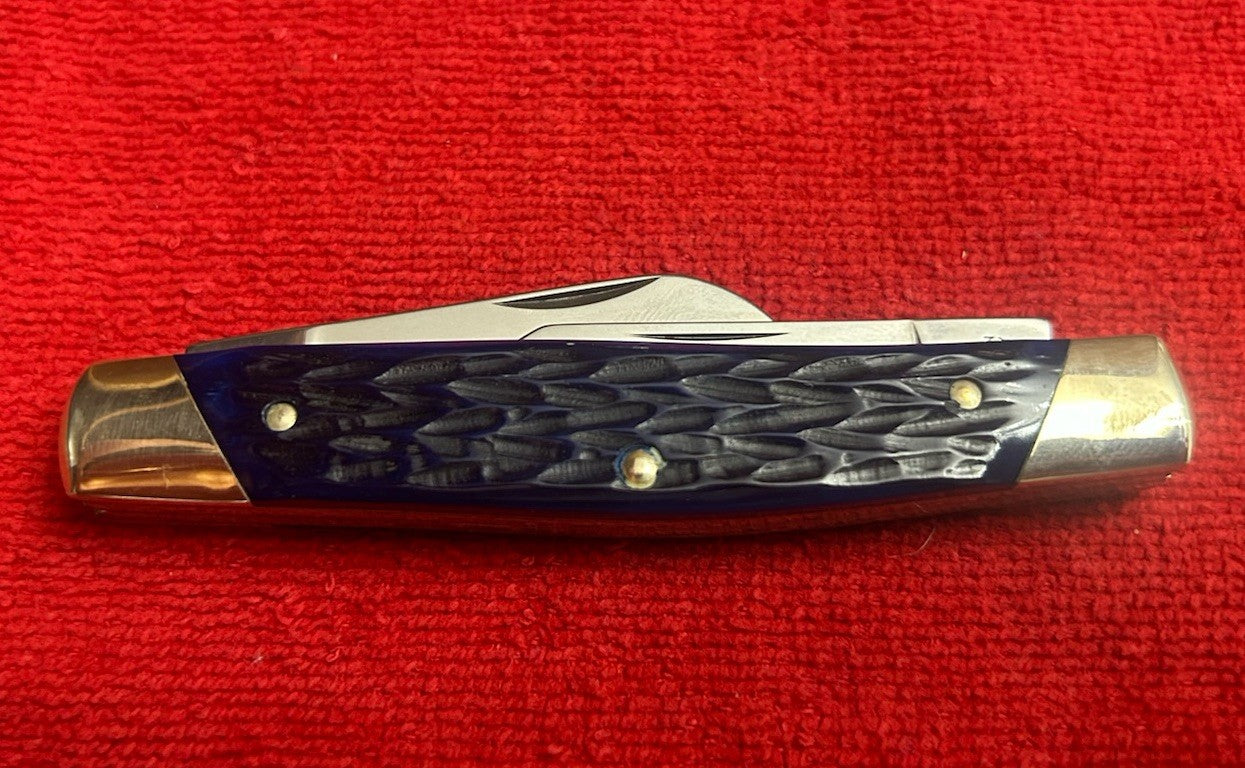 Hen & Rooster Large Stockman Knife, Soligen Germany, KENTUCKY THOROUGHBRED Blue