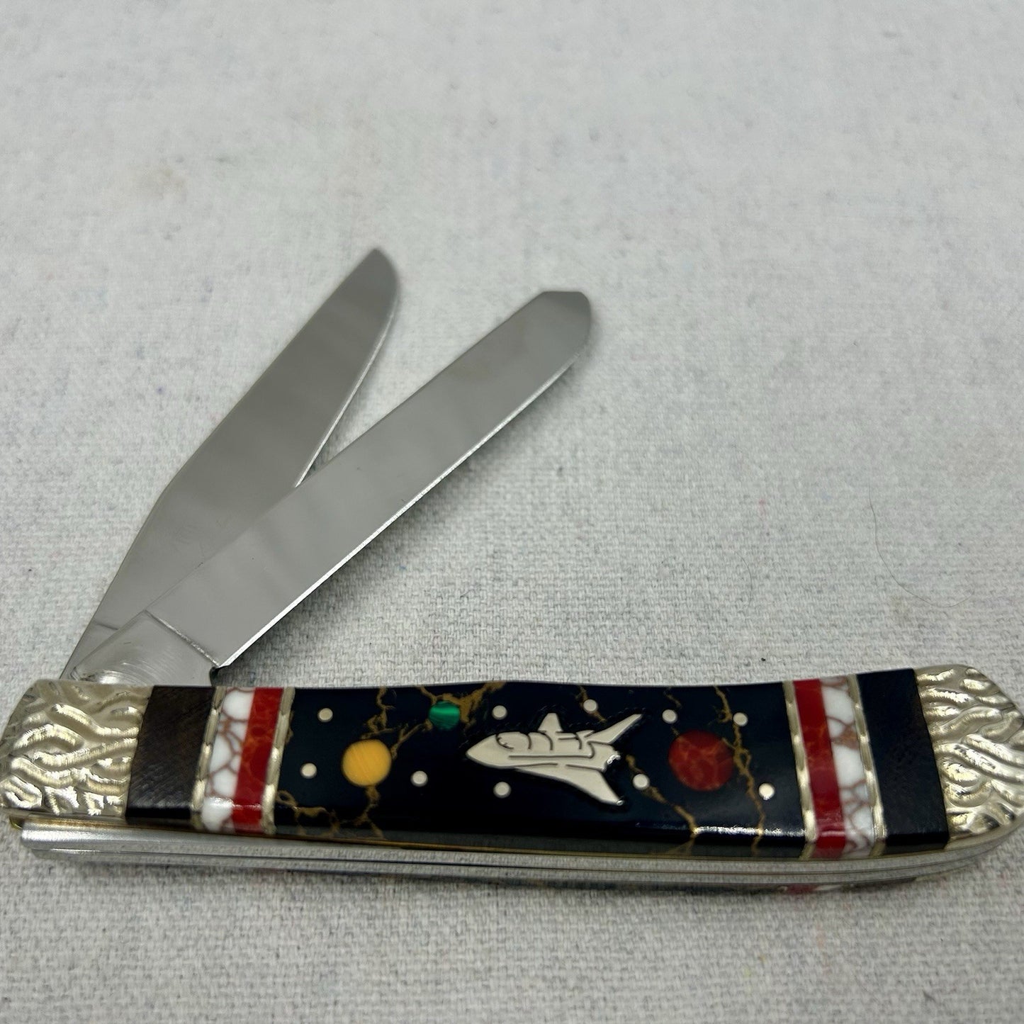 Case XX Brian Yellowhorse Trapper Knife Custom Fileworked #43 of 100