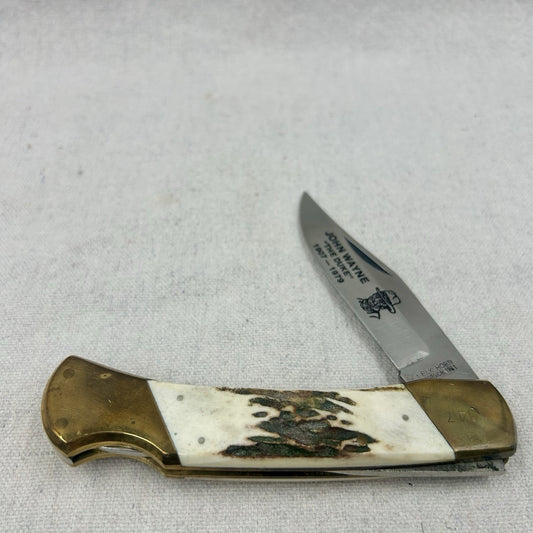 Vintage Taylor Cutlery - Elk Horn - John Wayne Lockback Knife - Japan