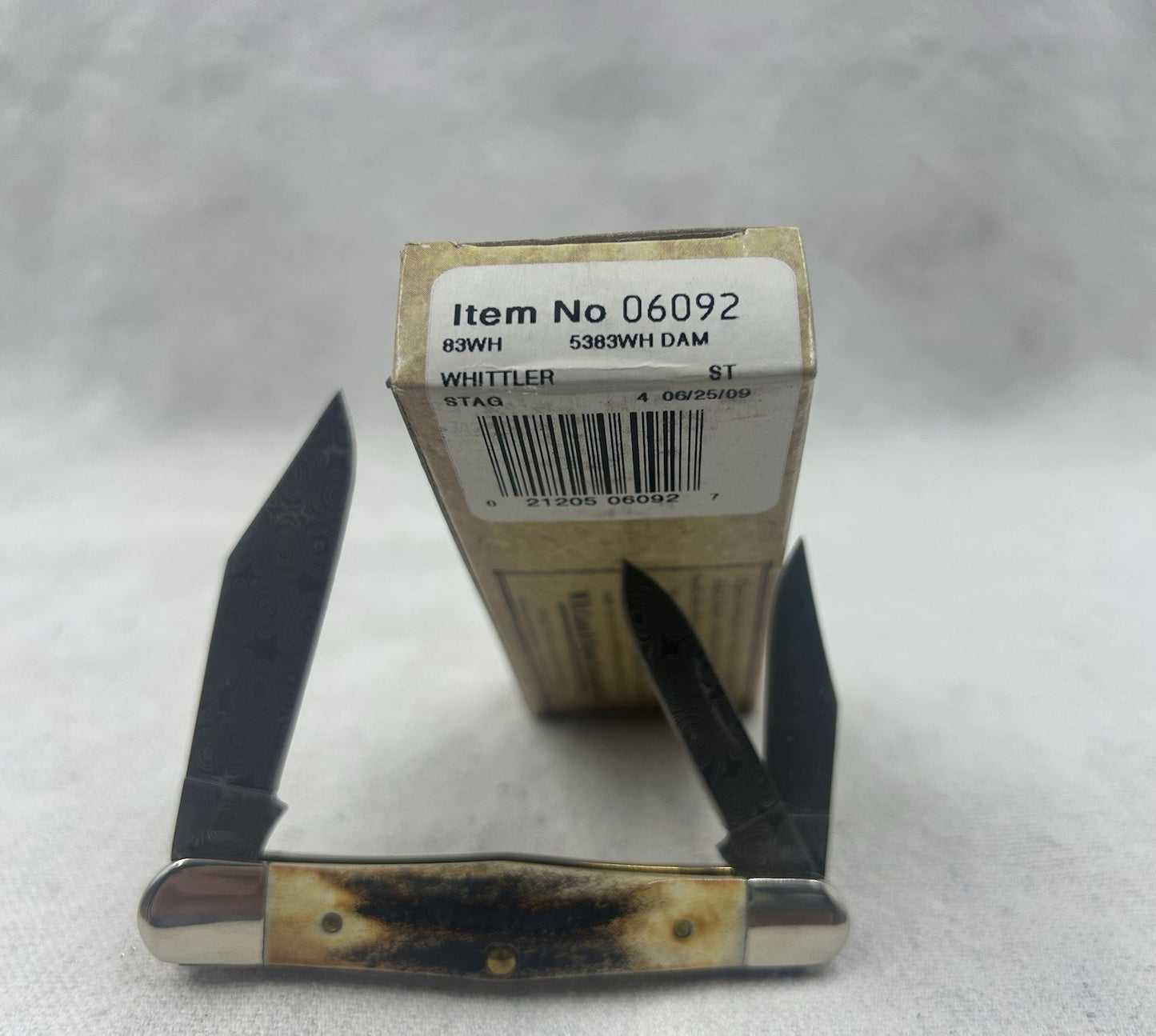 2009 Case Stag Damascus Whittler 3-1/2" Closed (5383WH DAM)