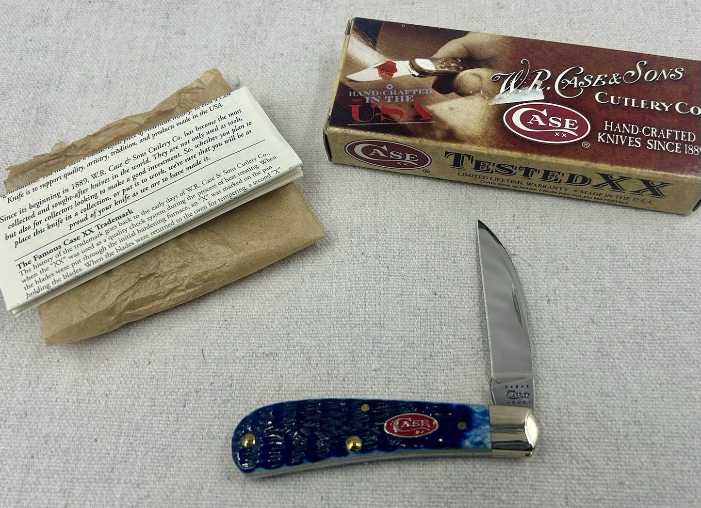 2010 Case Tony Bose - Sway Back Gent - Navy Blue Jigged Bone