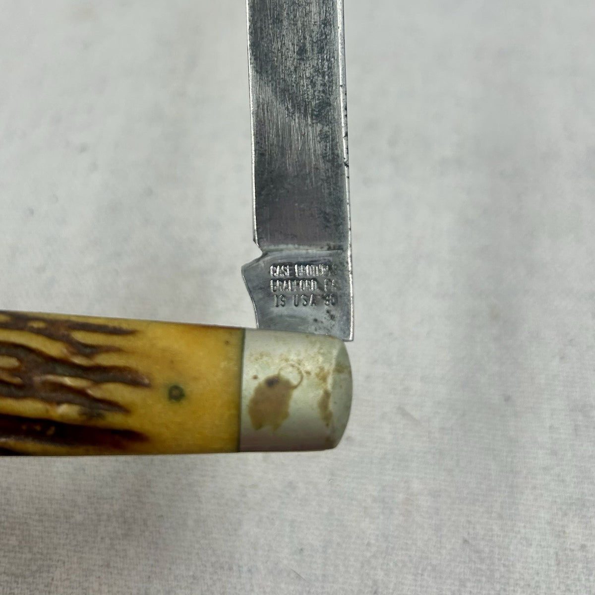 Case XX 1990 Moose Knife - Stag Handle - XX On Main Blade Long Nail Pull 52075