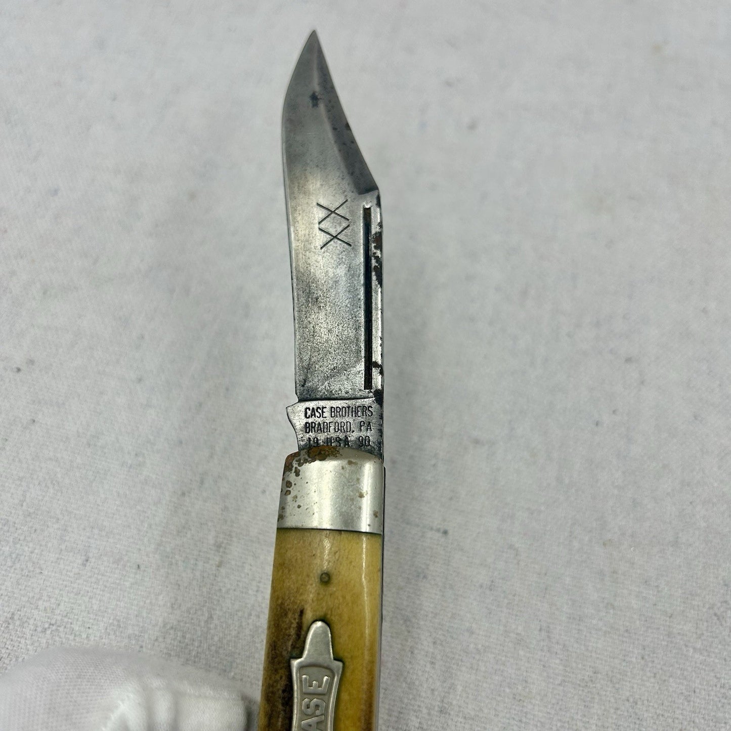 Case XX 1990 Moose Knife - Stag Handle - XX On Main Blade Long Nail Pull 52075