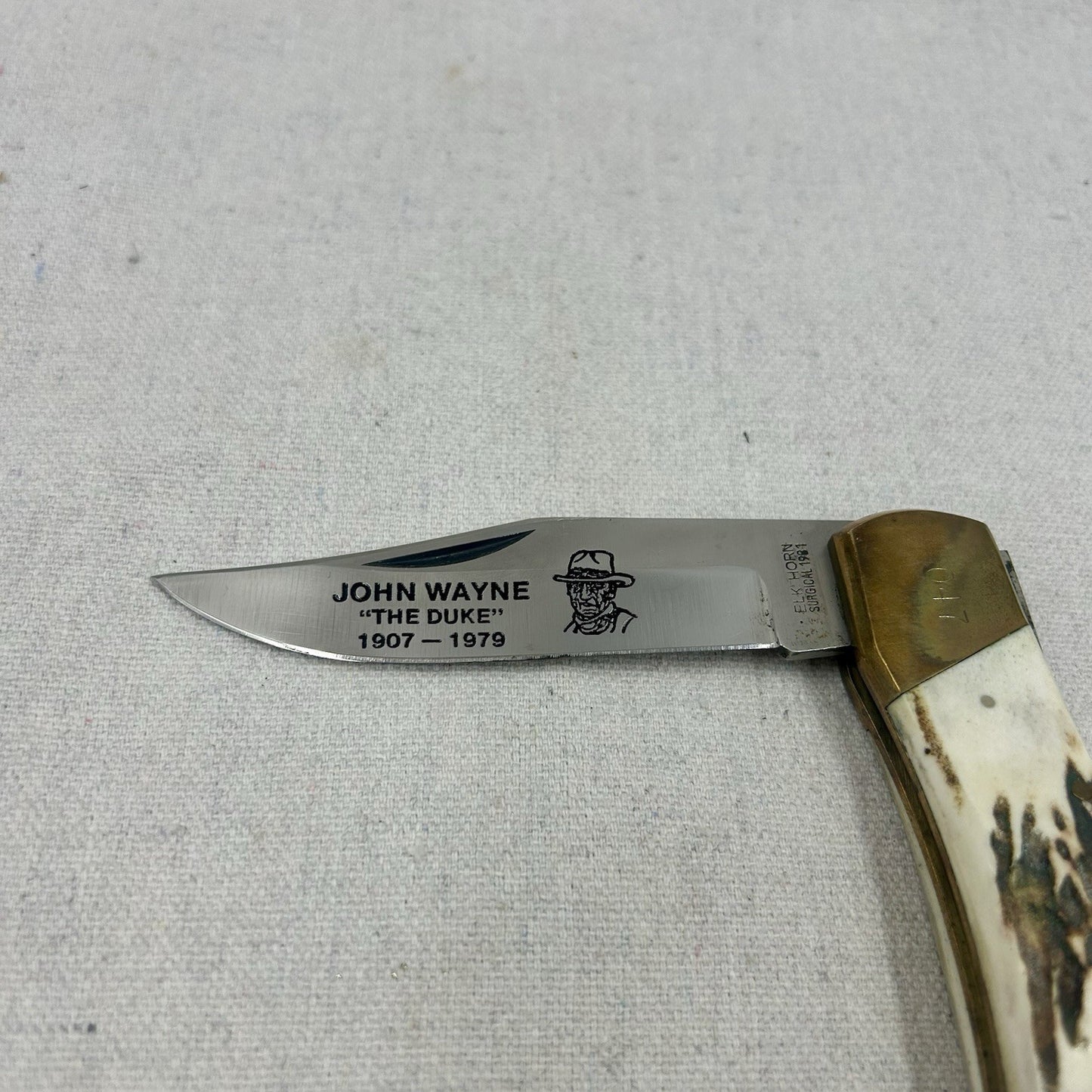 Vintage Taylor Cutlery - Elk Horn - John Wayne Lockback Knife - Japan