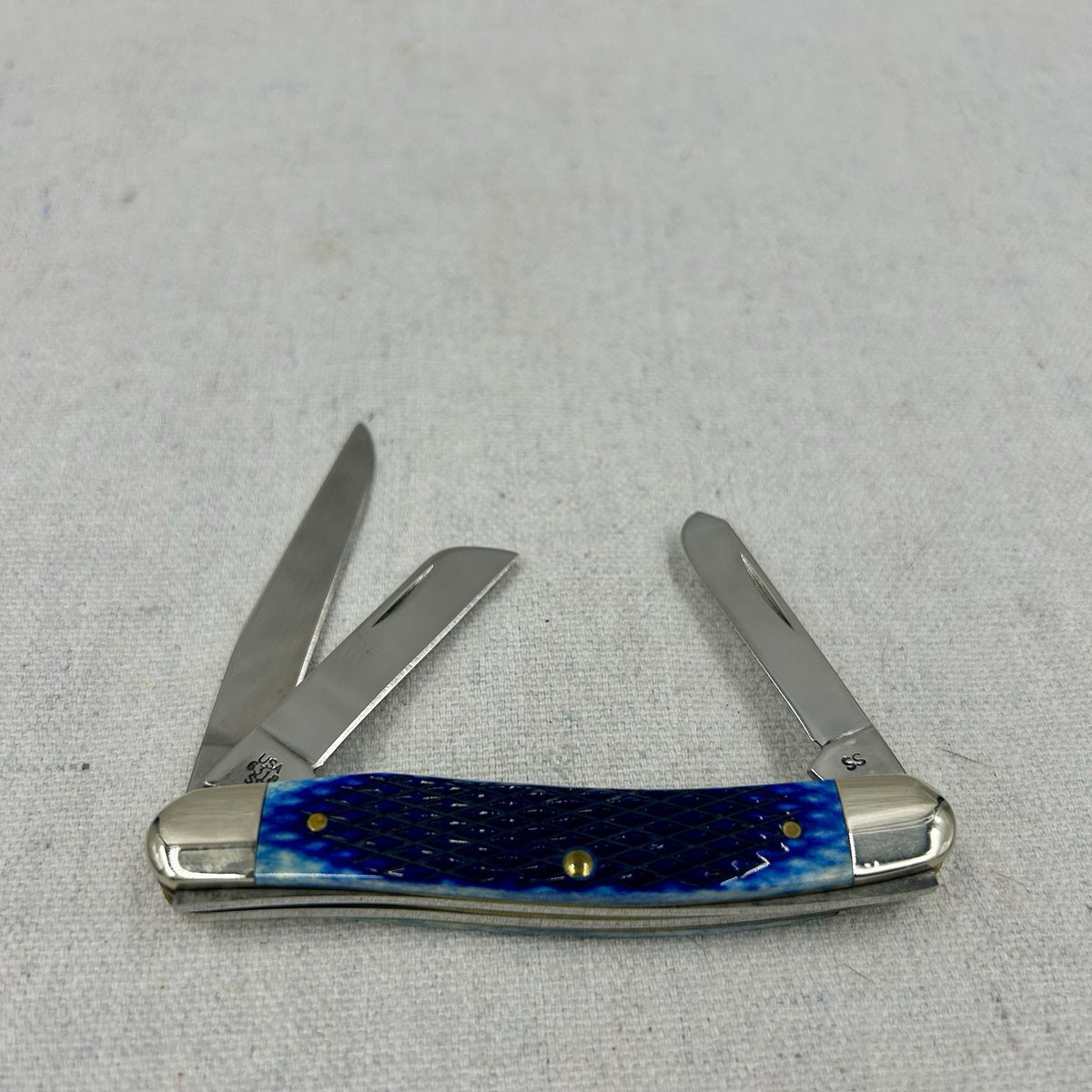 Case Colt Collab Stockman - Pilot Test Run - Blue Diamond Jigged Bone - Rare