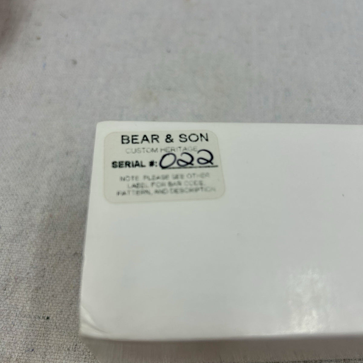 Bear and Sons Damascus Copperhead- Lim Ed Series - Abalone SN022 - in Signed Tin