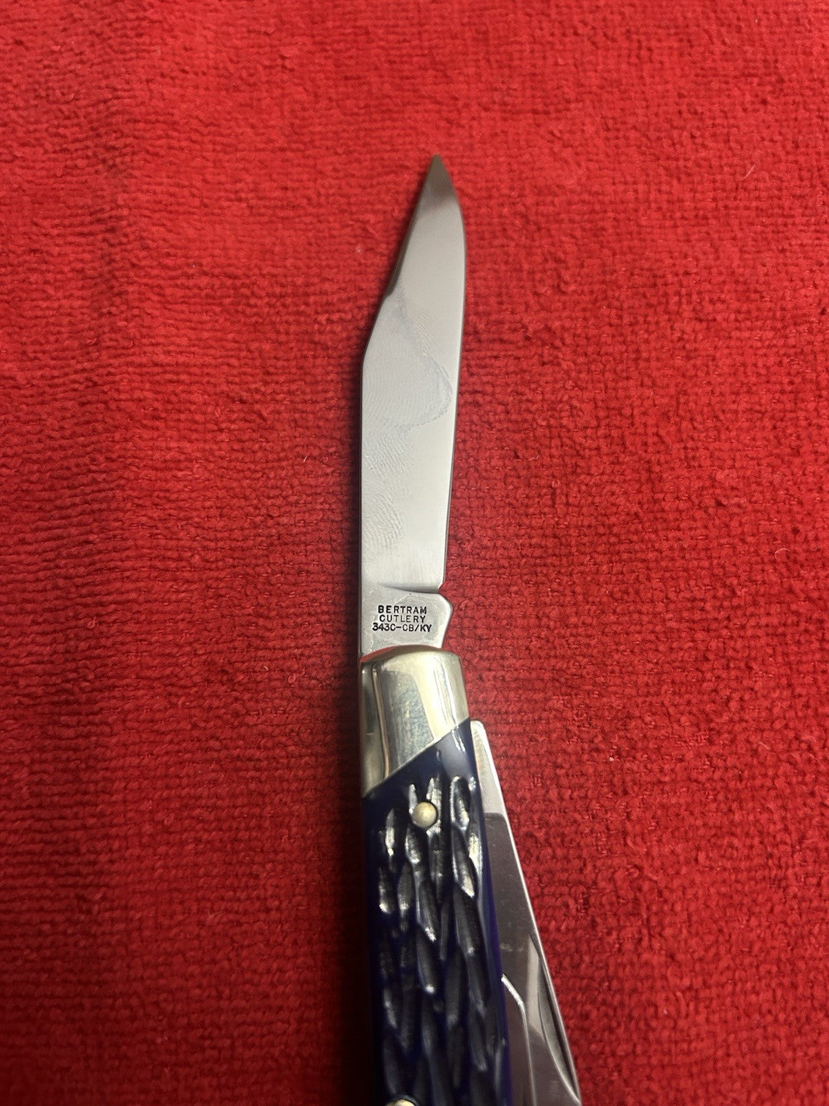 Hen & Rooster Large Stockman Knife, Soligen Germany, KENTUCKY THOROUGHBRED Blue