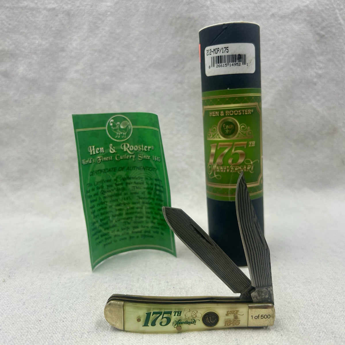 Hen And Rooster Trapper - Damascus Blades - 175th Anniversary