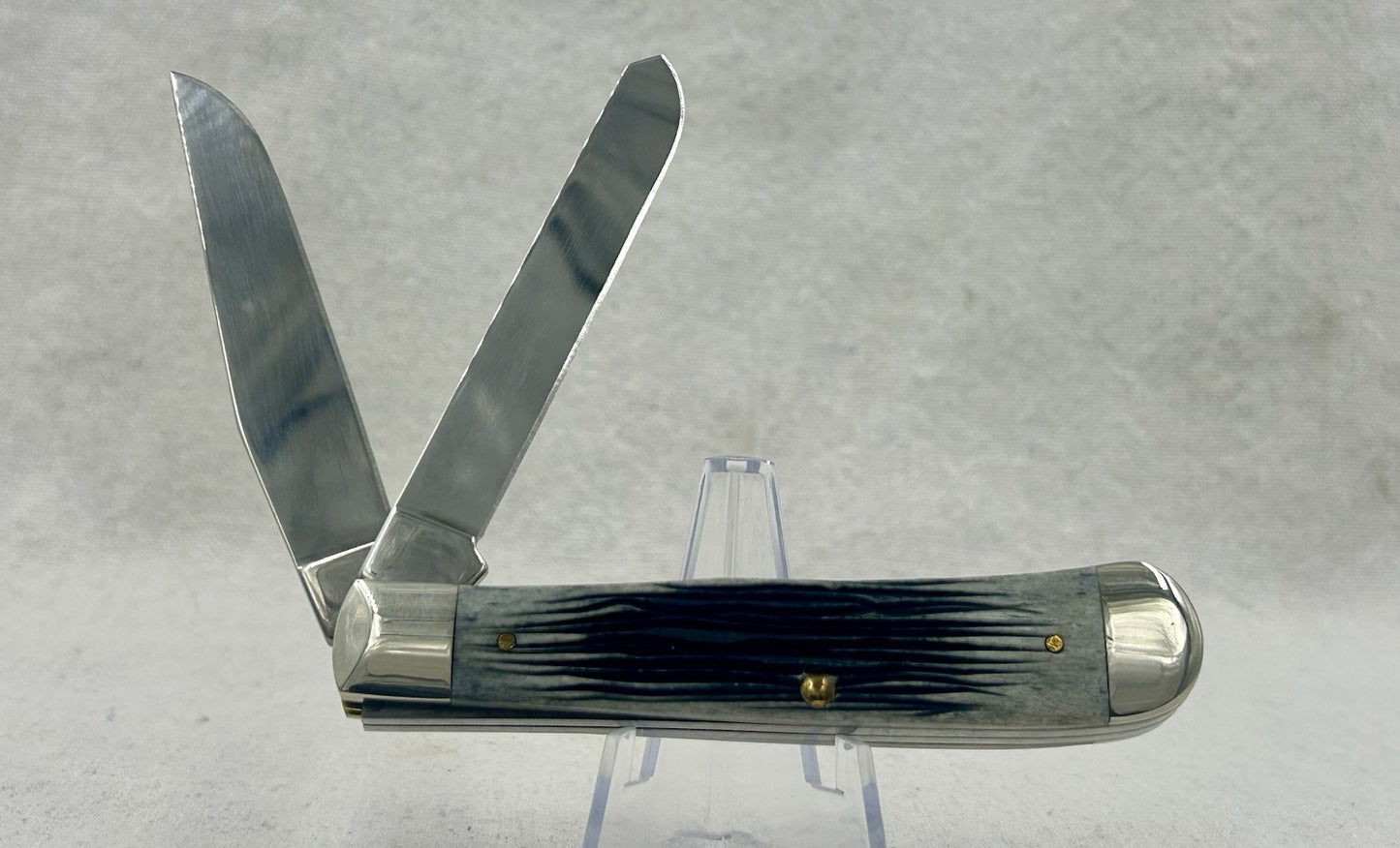 VERY RARE 2010 Case Pilot Test Run Gray Trapper - Winterbottom Bone Handles