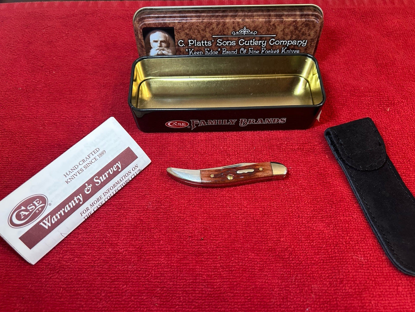 2005 CASE Family Brands, Walnut Bone, First run and C Platt Bros on blade