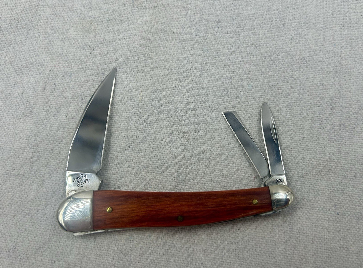 CASE XX 2009 7355WH SS TEAK WOOD SEAHORSE WHITTLER KNIFE 08164