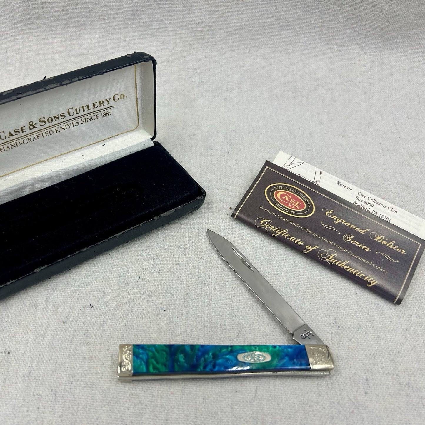 Limited Edition Case XX 9185 Abalone Doctor Knife - Engraved Bolster Series
