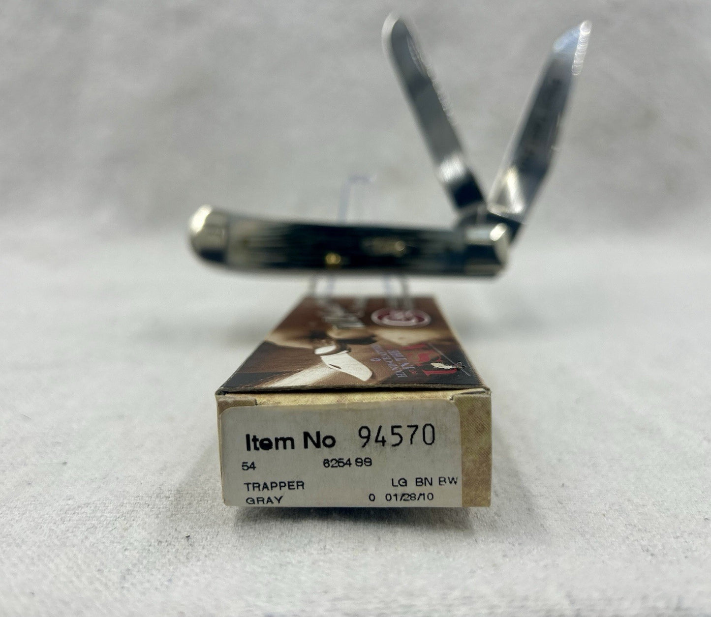 VERY RARE 2010 Case Pilot Test Run Gray Trapper - Winterbottom Bone Handles