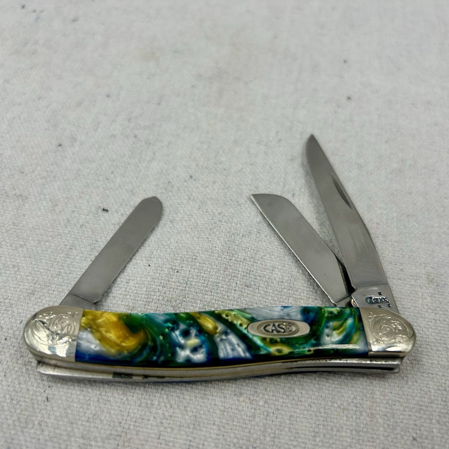 Case Stockman Engraved Bolster Series - Abalone Corelon - Limited Edition
