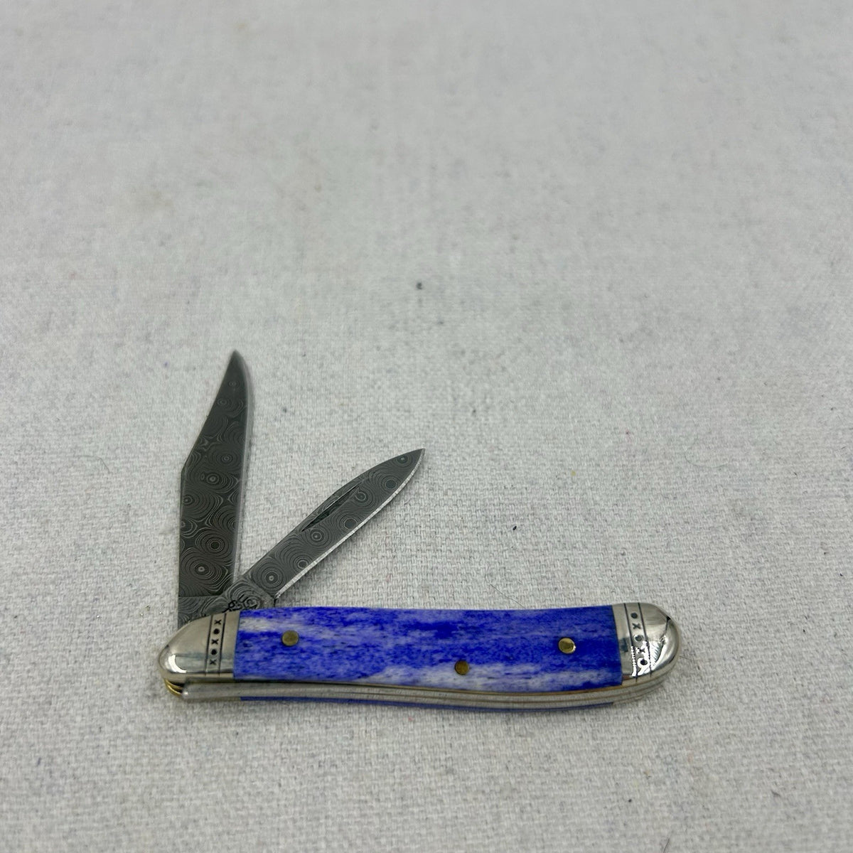 Case Peanut - 2011 - Smooth Ultra Violet Bone Damascus - Orig Box - Very Rare 🔥
