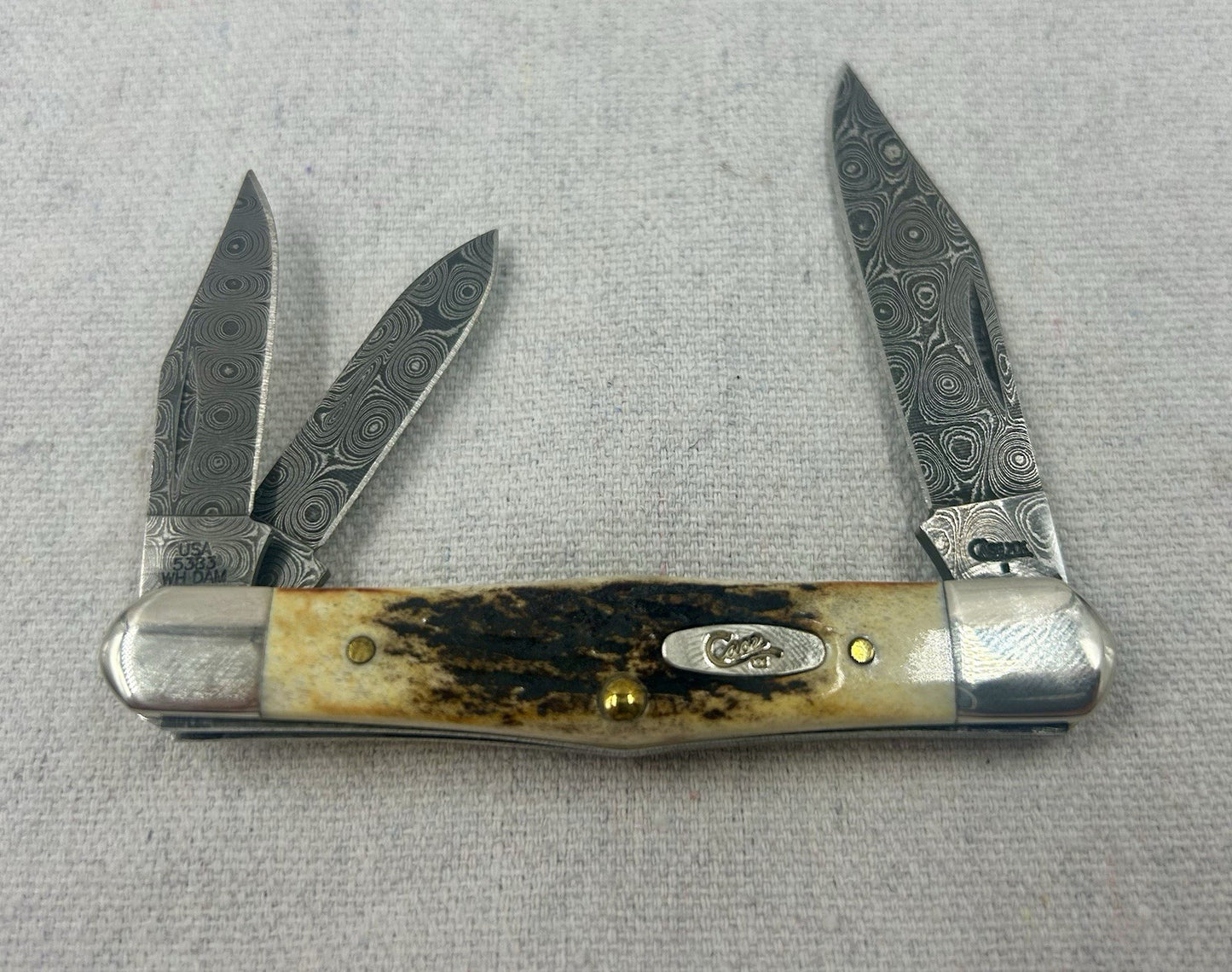 2009 Case Stag Damascus Whittler 3-1/2" Closed (5383WH DAM)
