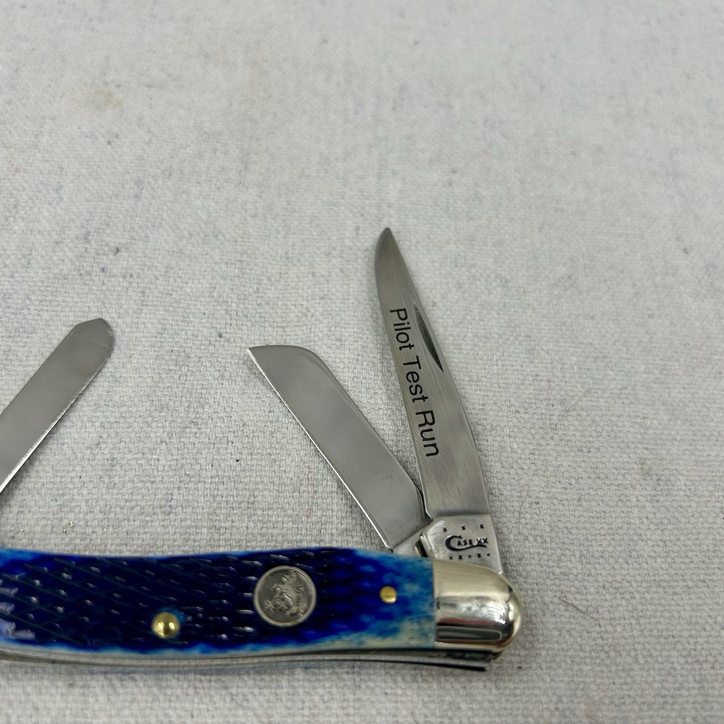 Case Colt Collab Stockman - Pilot Test Run - Blue Diamond Jigged Bone - Rare