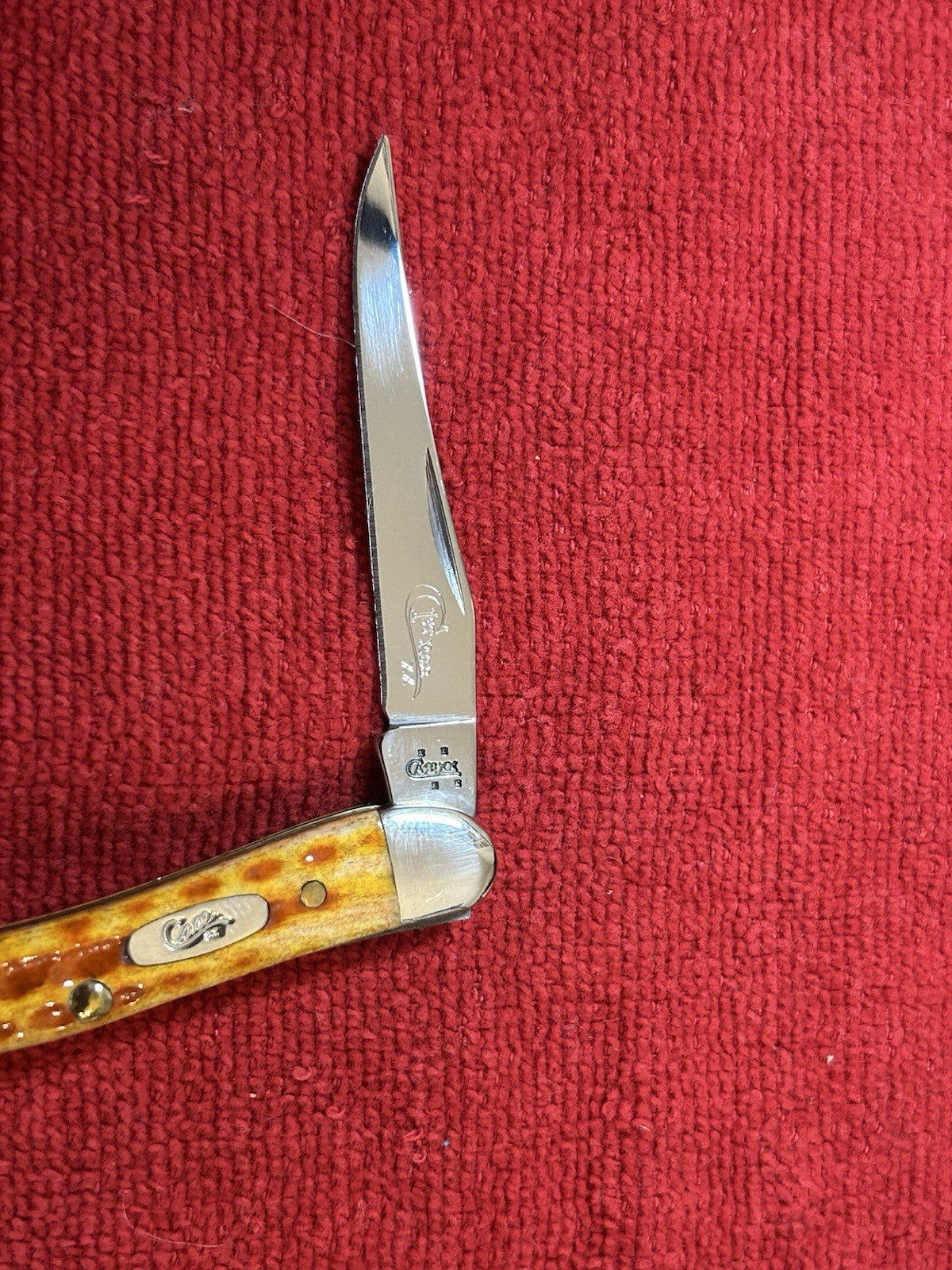2006 CASE Pocket Worn Tiny Toothpick - Harvest Orange Bone - First Run!!