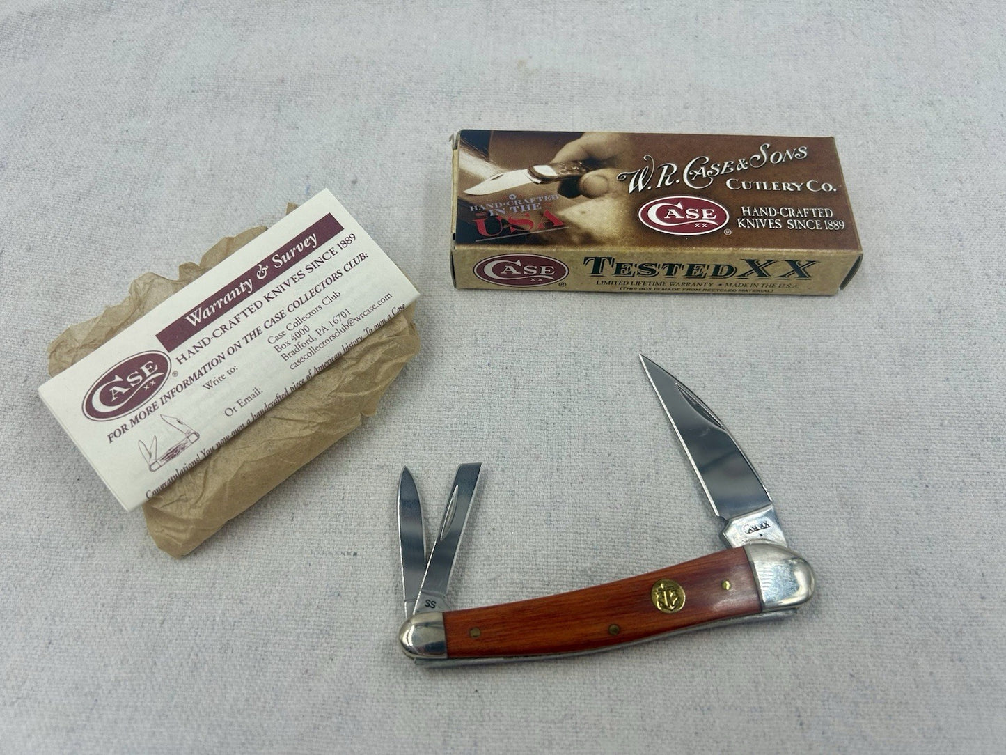 CASE XX 2009 7355WH SS TEAK WOOD SEAHORSE WHITTLER KNIFE 08164