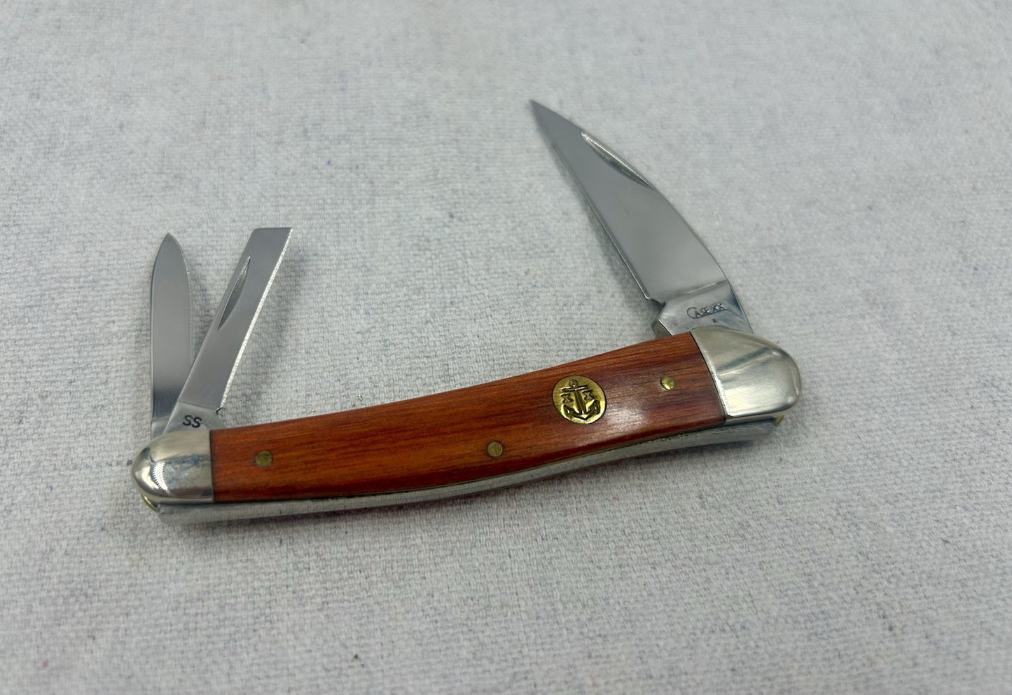 CASE XX 2009 7355WH SS TEAK WOOD SEAHORSE WHITTLER KNIFE 08164