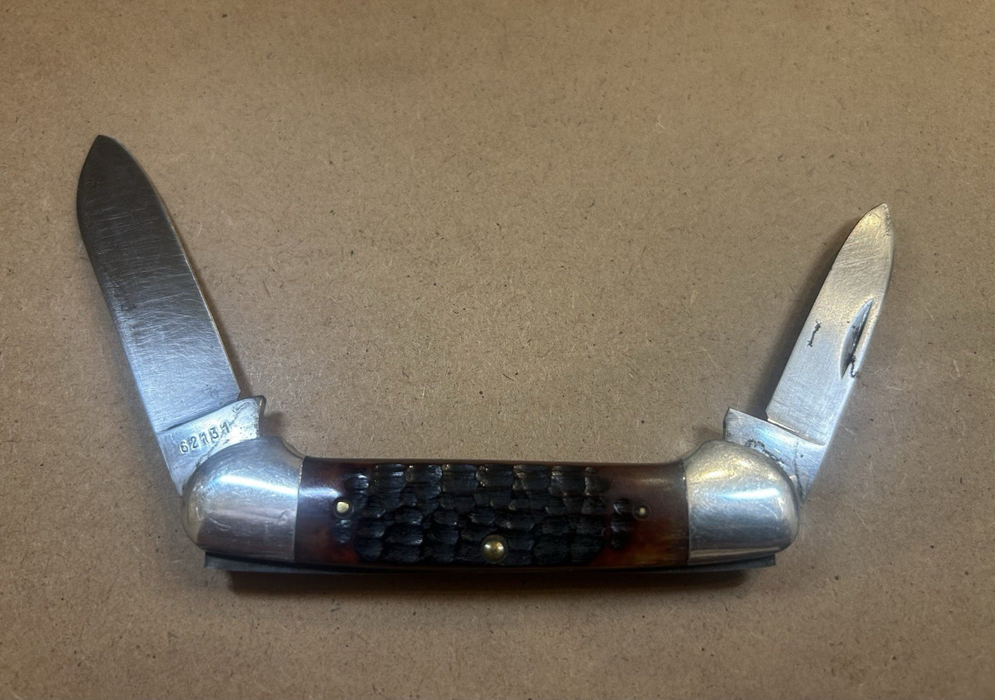 Case XX Canoe -  NO DOTS - Jigged Bone - 62131