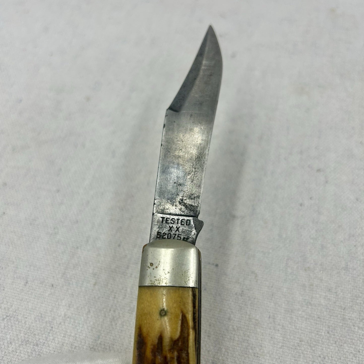 Case XX 1990 Moose Knife - Stag Handle - XX On Main Blade Long Nail Pull 52075