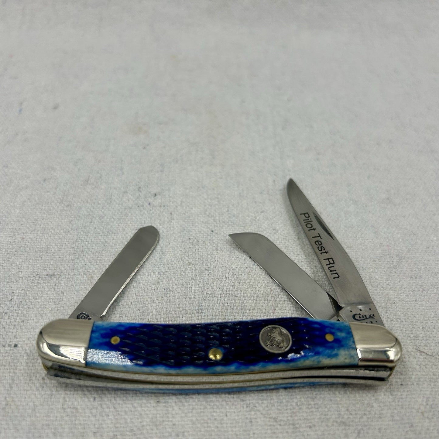 Case Colt Collab Stockman - Pilot Test Run - Blue Diamond Jigged Bone - Rare