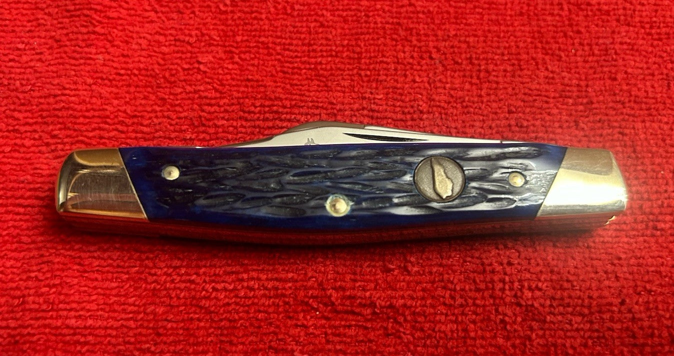 Hen & Rooster Large Stockman Knife, Soligen Germany, KENTUCKY THOROUGHBRED Blue