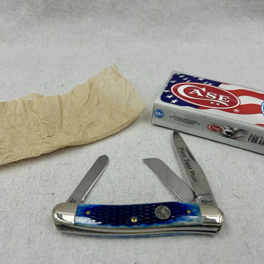 Case Colt Collab Stockman - Pilot Test Run - Blue Diamond Jigged Bone - Rare