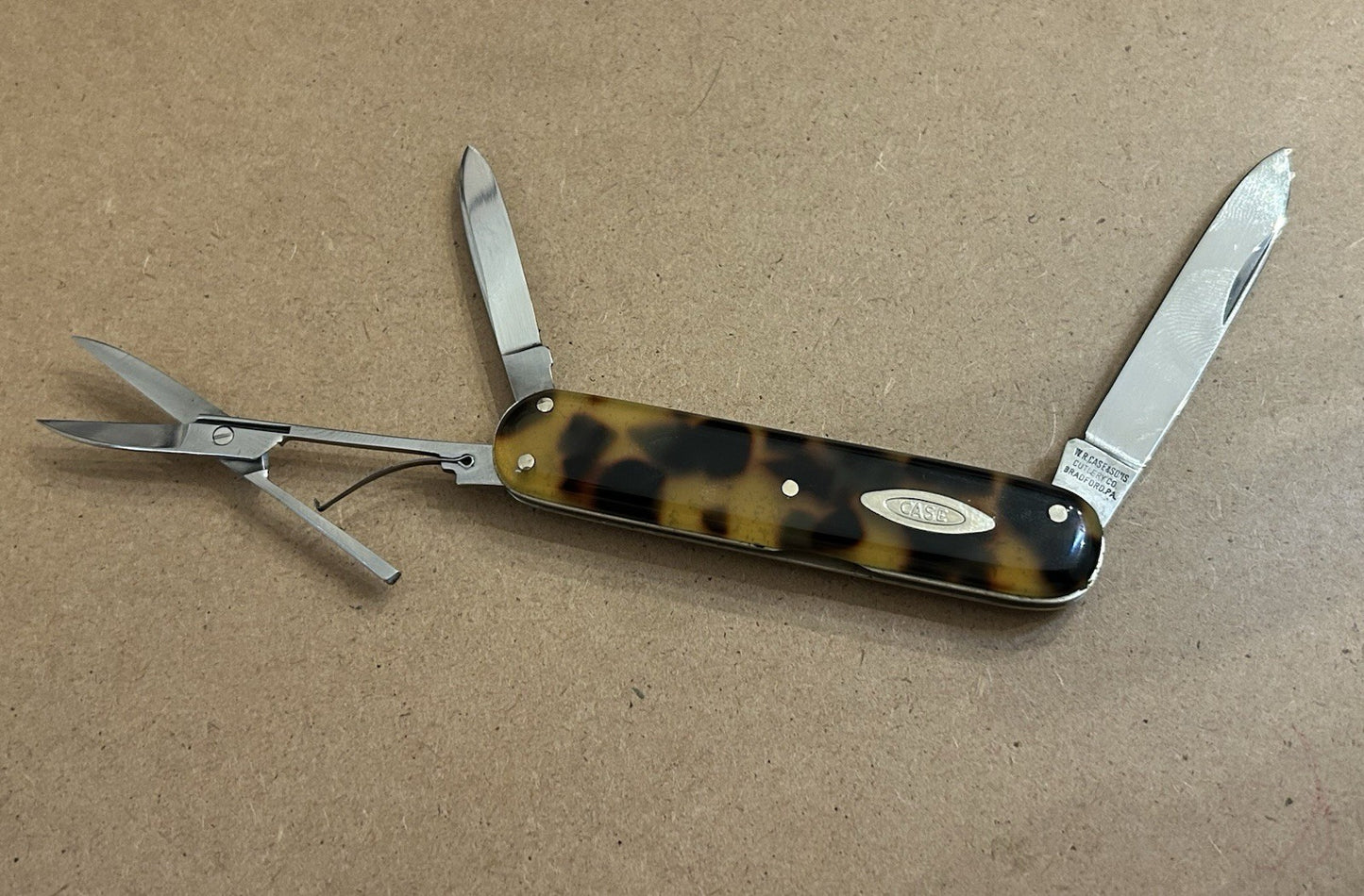 CASE Solingen Germany Imitation Turtle Shell Knife Unused vtg - 73089 -VERY RARE