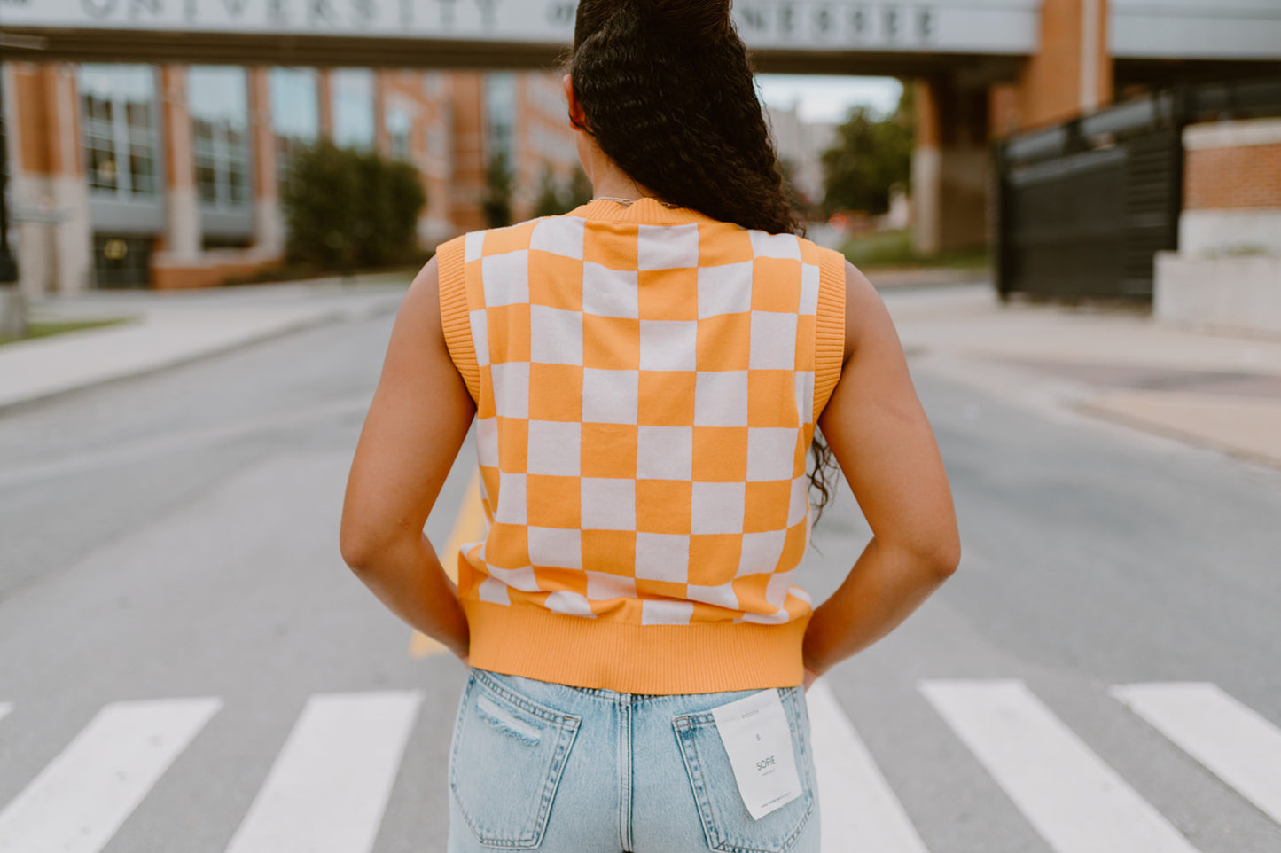 The Victory Bow Knit Vest | Tennessee Orange