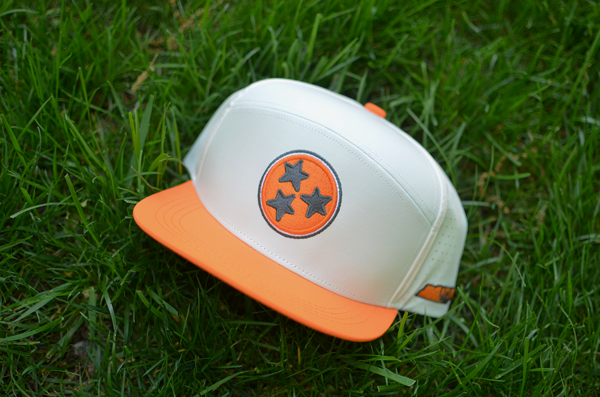 Tri-Star Two Tone Snapback Hat | Orange