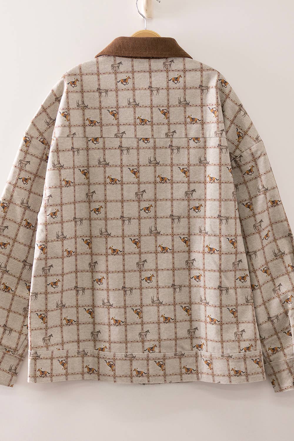Bridle & Check Horse Print Jacket