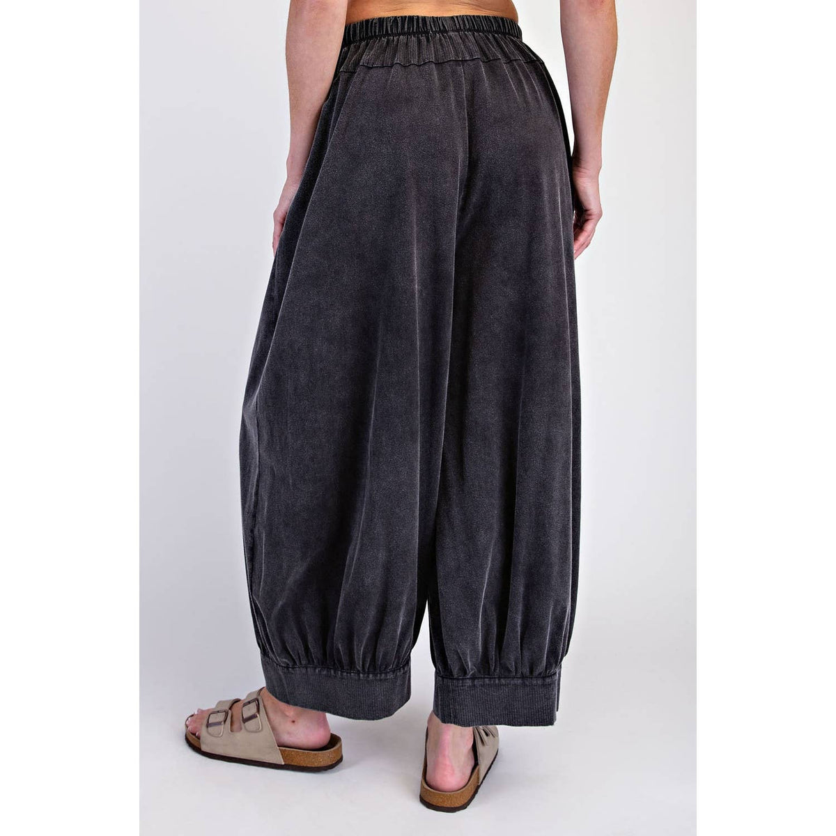 The Juniper Mineral-Washed Barrel Pants | Deep Jungle