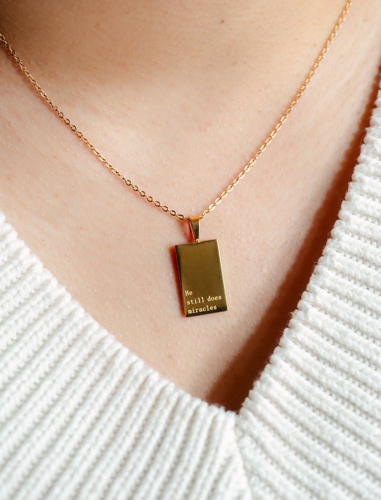 He Still Does Miracles Necklace | 18 karat gold plated