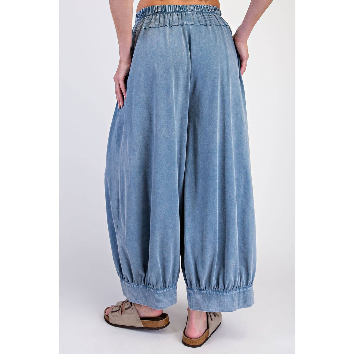 The Juniper Mineral-Washed Barrel Pants | Deep Jungle