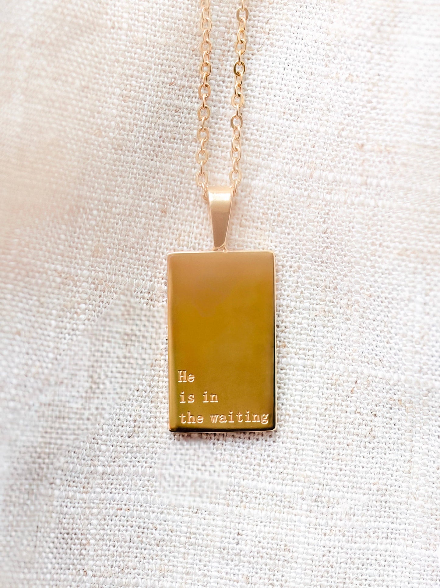 He is in the Waiting Necklace | 18 karat gold plated