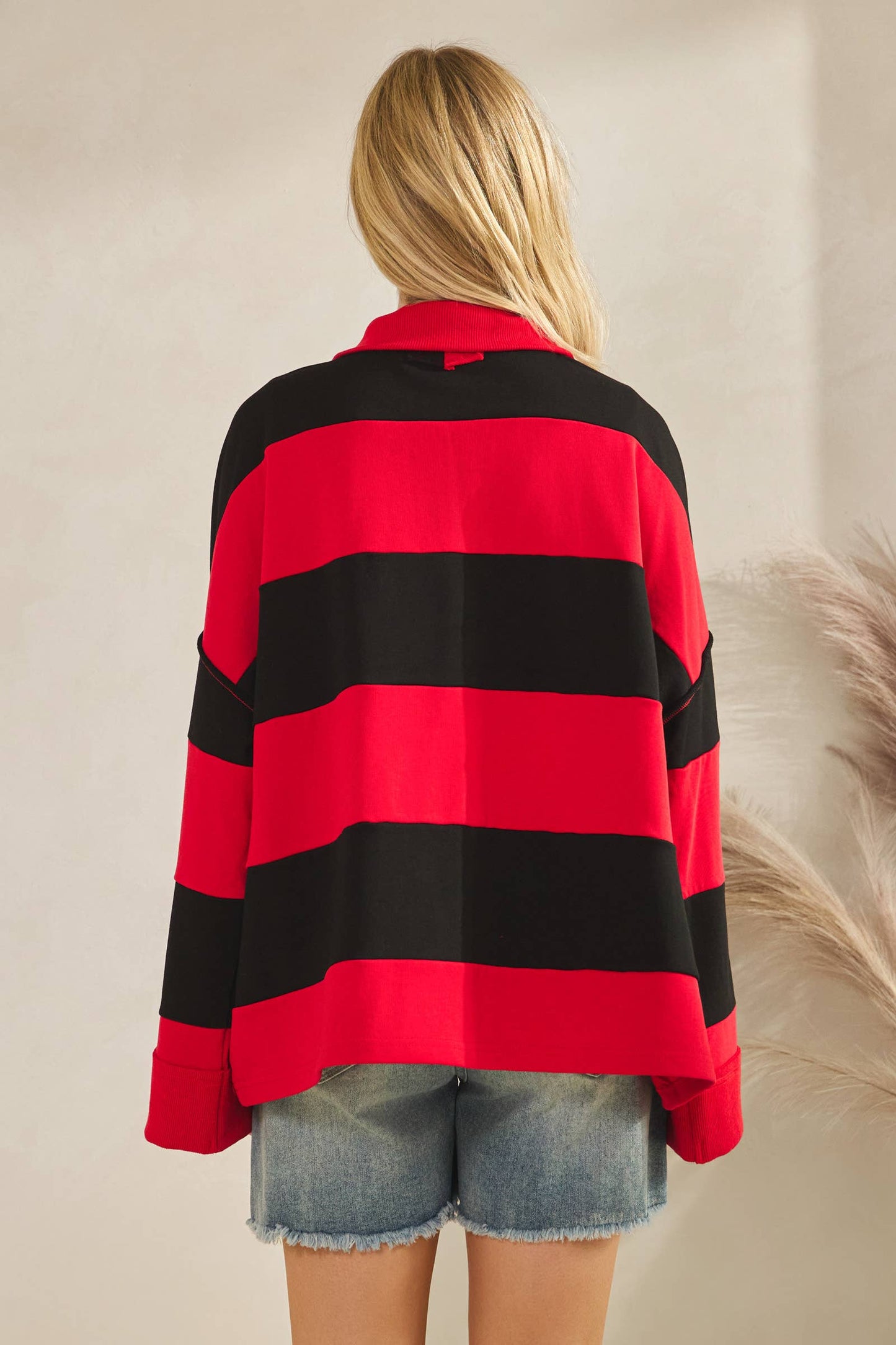 The Sideline Stripe Quarter-Zip Pullover